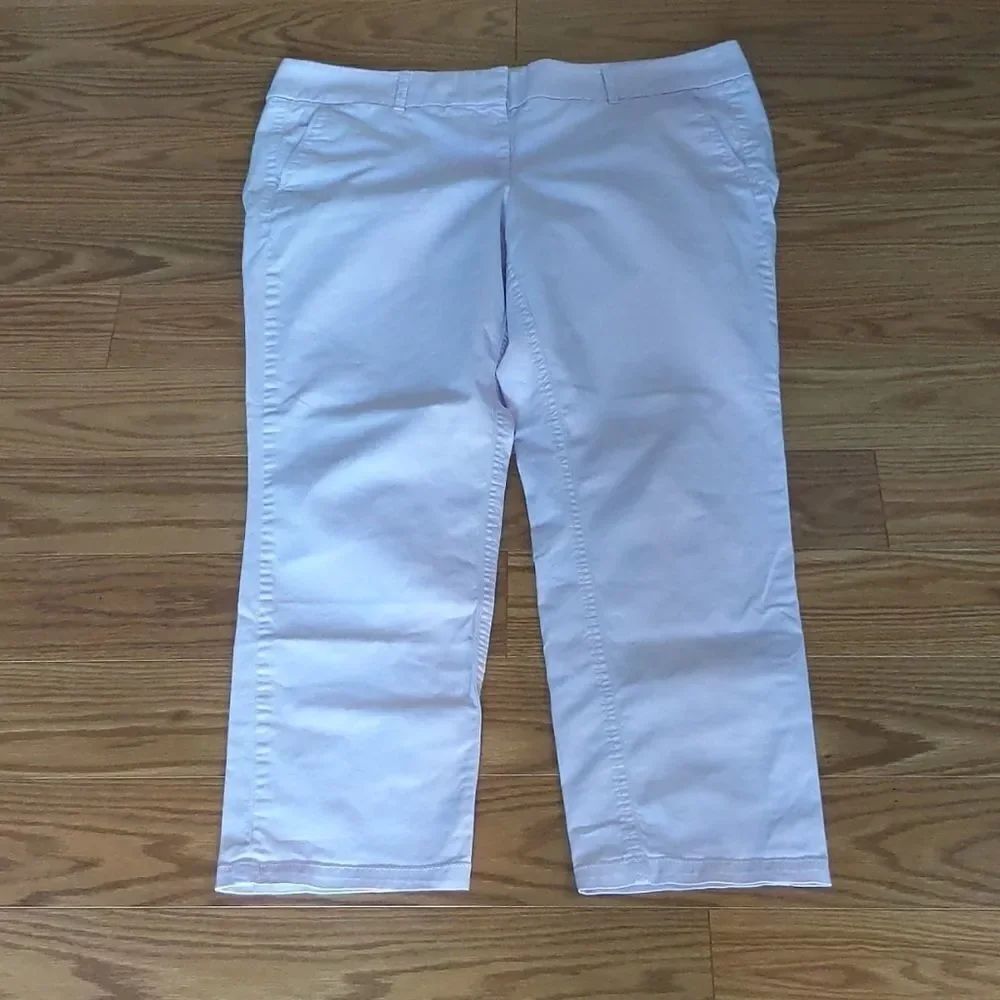 Ann Taylor Loft skinny chino crop pants Sz 14